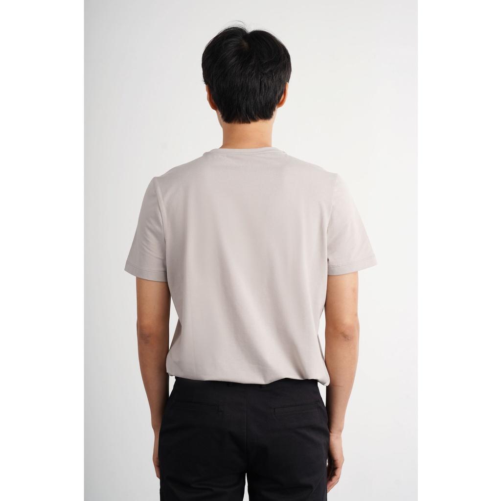 Áo thun nam tay ngắn thêu hoa form fitted vải cotton mềm mát lạnh 3 màu - 10F21TSS033 LASTORE MENSWEAR