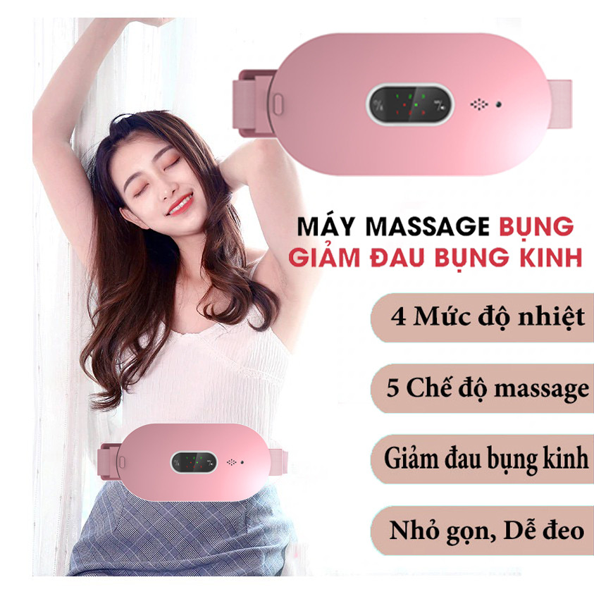 Máy massage làm ấm bụng, tử cung. Đai đeo chườm nóng giảm đau bụng, đau lưng khi đến kì, món quà tặng bạn gái