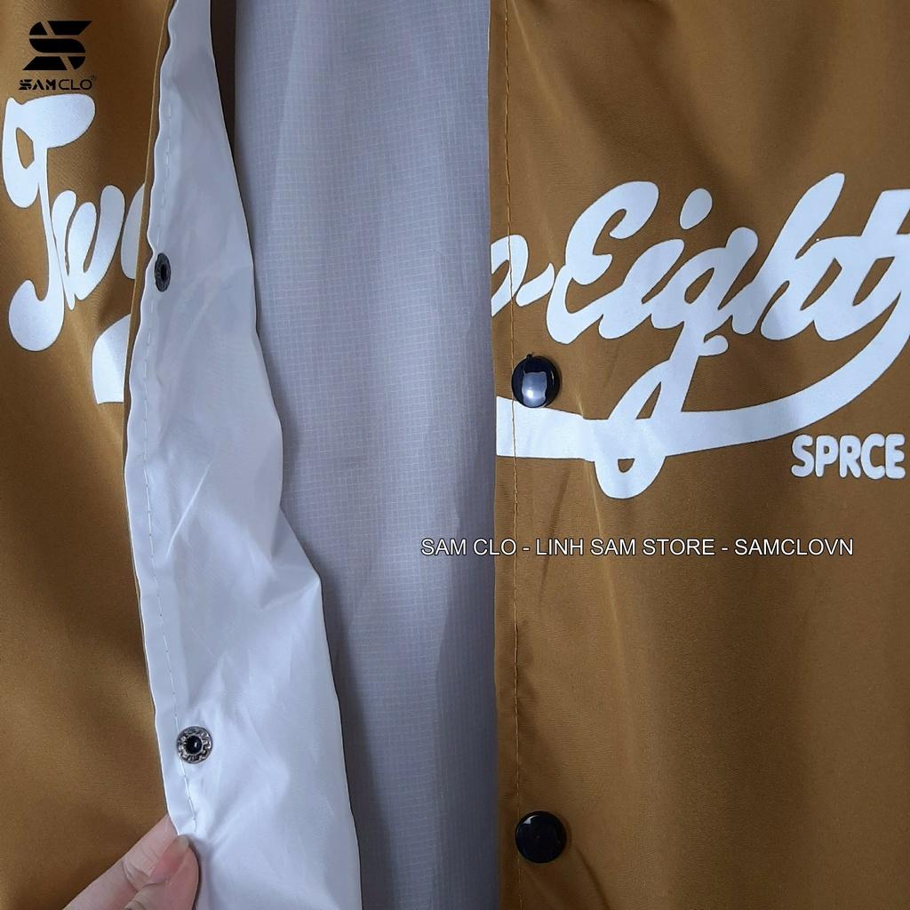 Áo khoác dù 2 lớp nam nữ SAM CLO - Áo khoác gió bomber phong cách bóng chày form rộng unisex mặc cặp in chữ TWENTY EIGHT