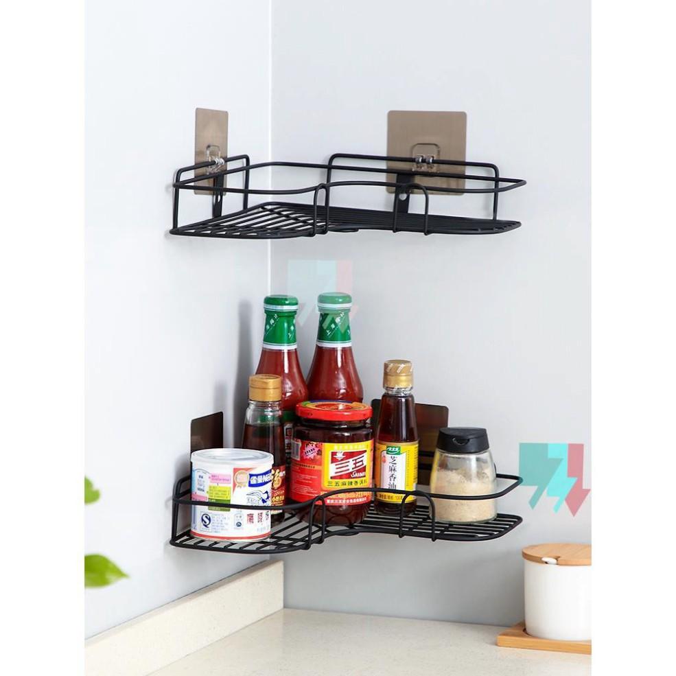 Kệ góc dán tường bằng thép siêu chắc trong nhà bếp nhà tắm