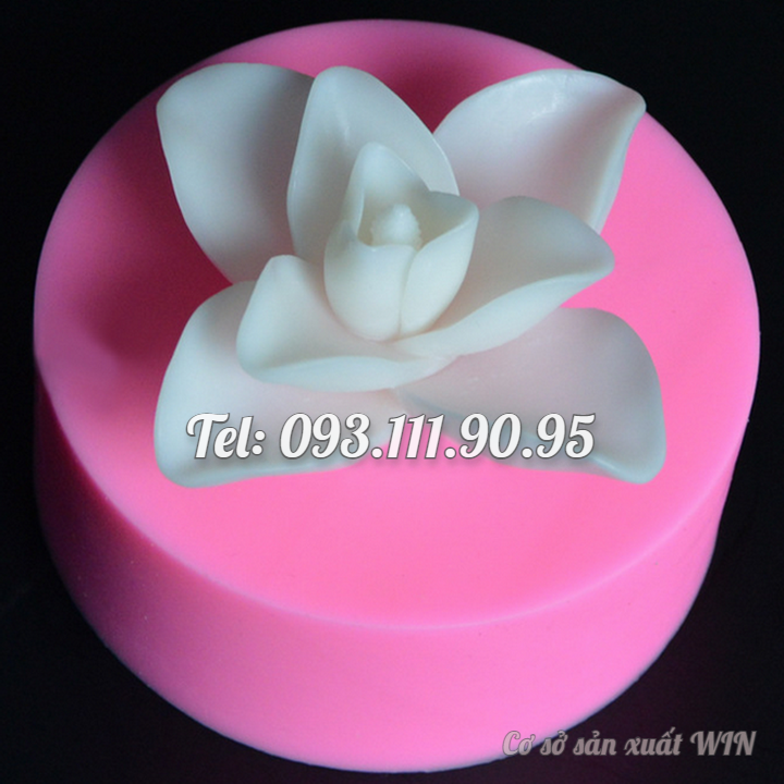 Khuôn silicon làm rau câu hoa mộc lan loại 8 cm - Mã số 1402