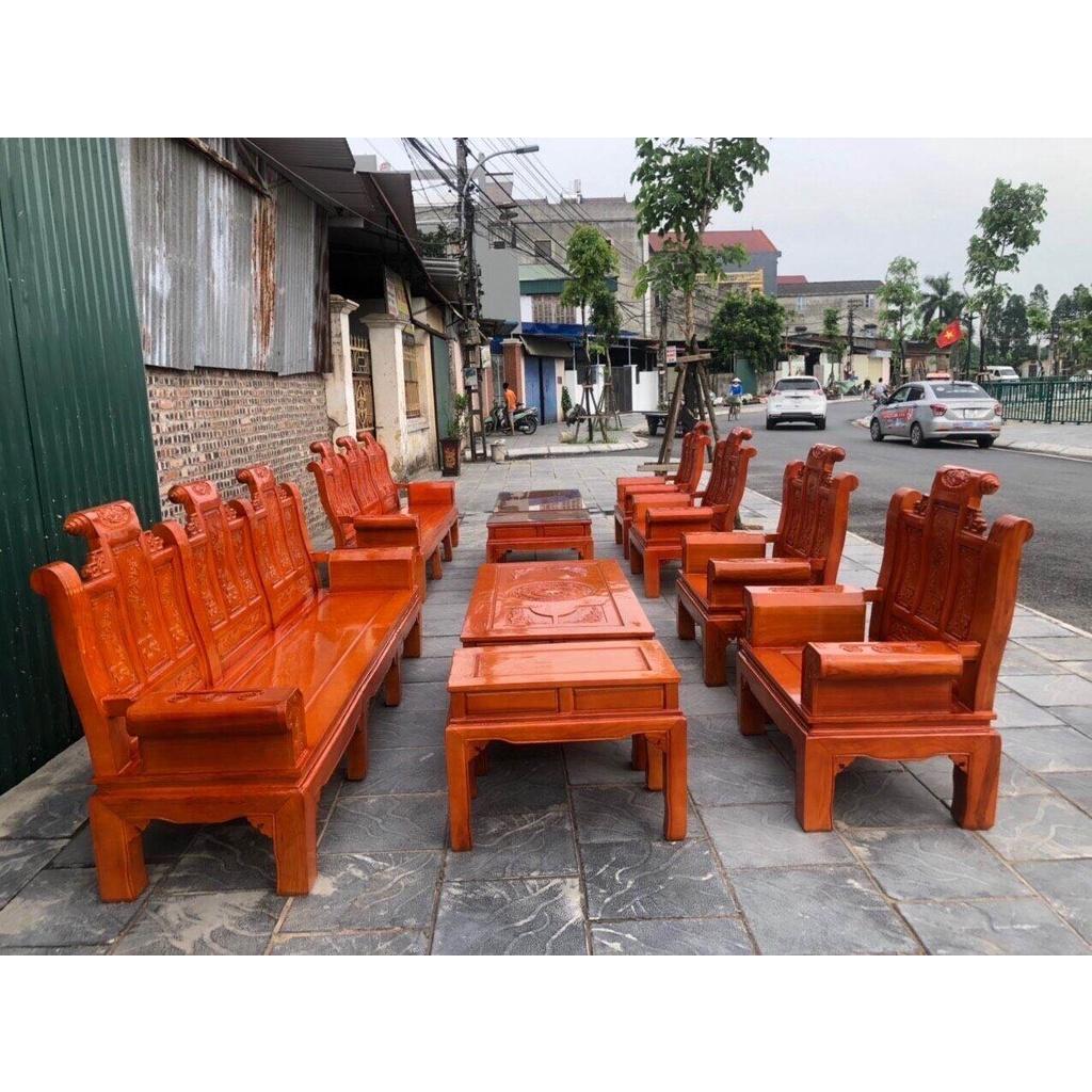 Bộ bàn ghế âu á gỗ sồi nga - Đồ Gỗ Bình Long