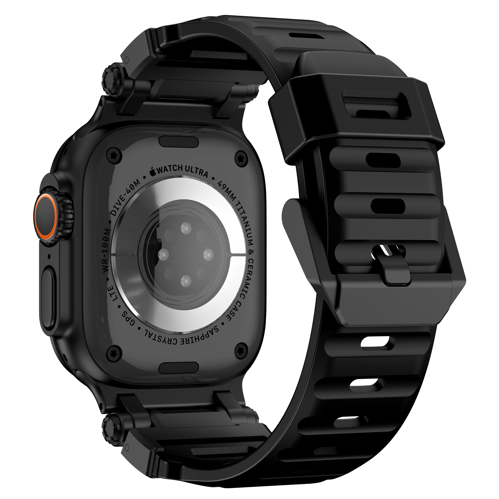 Dây Silicone Đầu Nối Kim Loại Explorer cho Apple Watch Ultra 1/2 & Apple Watch Series 4/5/6/7/8/9/SE/10 Size 44/45/46/49mm - Hàng Chính Hãng