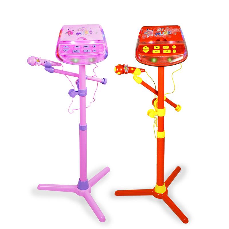 Đặc Biệt Bevenle Trẻ Em Tặng Micro Khuếch Đại Karaoke Đèn Hát Nhạc Micro Đồ Chơi Bài Hát Bàn