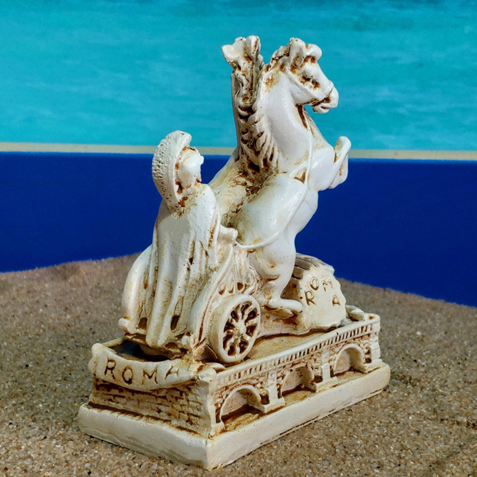 Roman Chariot Horse Sculptor Classic Figure Sculpture Italian Style