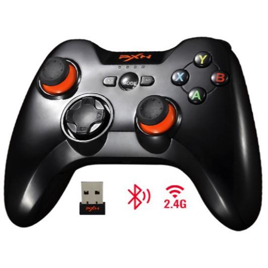 Tay cầm chơi game không dây PXN 9613 Black Bluetooth form XBOX dành cho PC / Android / Smart TV / PS3 - - HÀNG CHÍNH HÃNG
