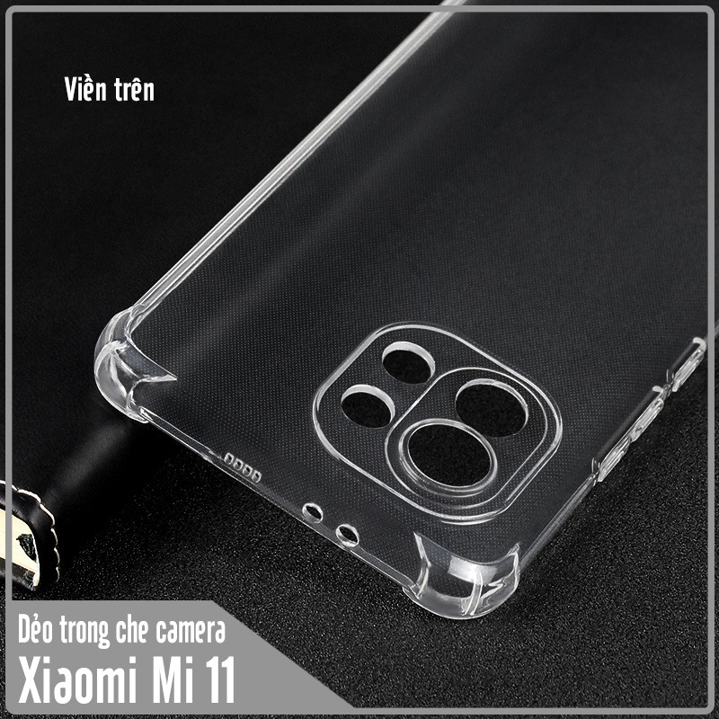 Ốp lưng cho Xiaomi Mi 11 TPU Trong Suốt Che Camera