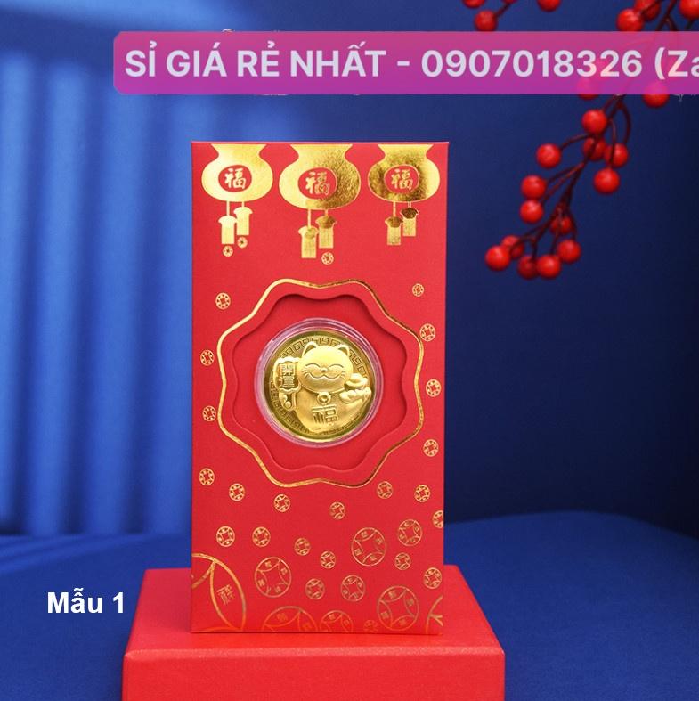 {SẴN HÀNG} SET 5 cái Bao Lì Xì Con Mèo Vàng – Linh Vật của năm 2023 Con Mèo Vàng - Mầu 1 NELI