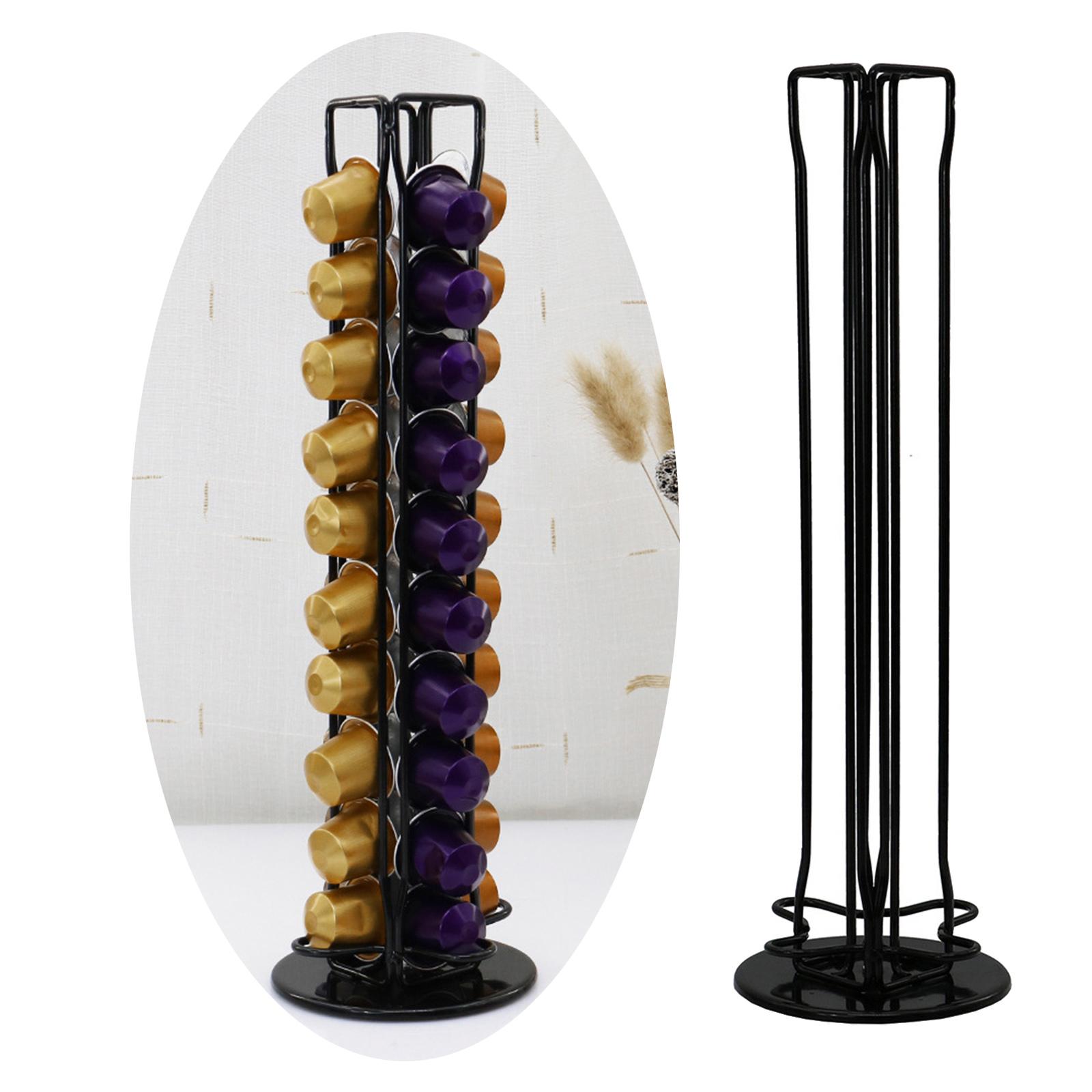 Iron Wire Coffee Pod Holder Rack Tower for Nespresso Pods Coffee Bar 40 Pods