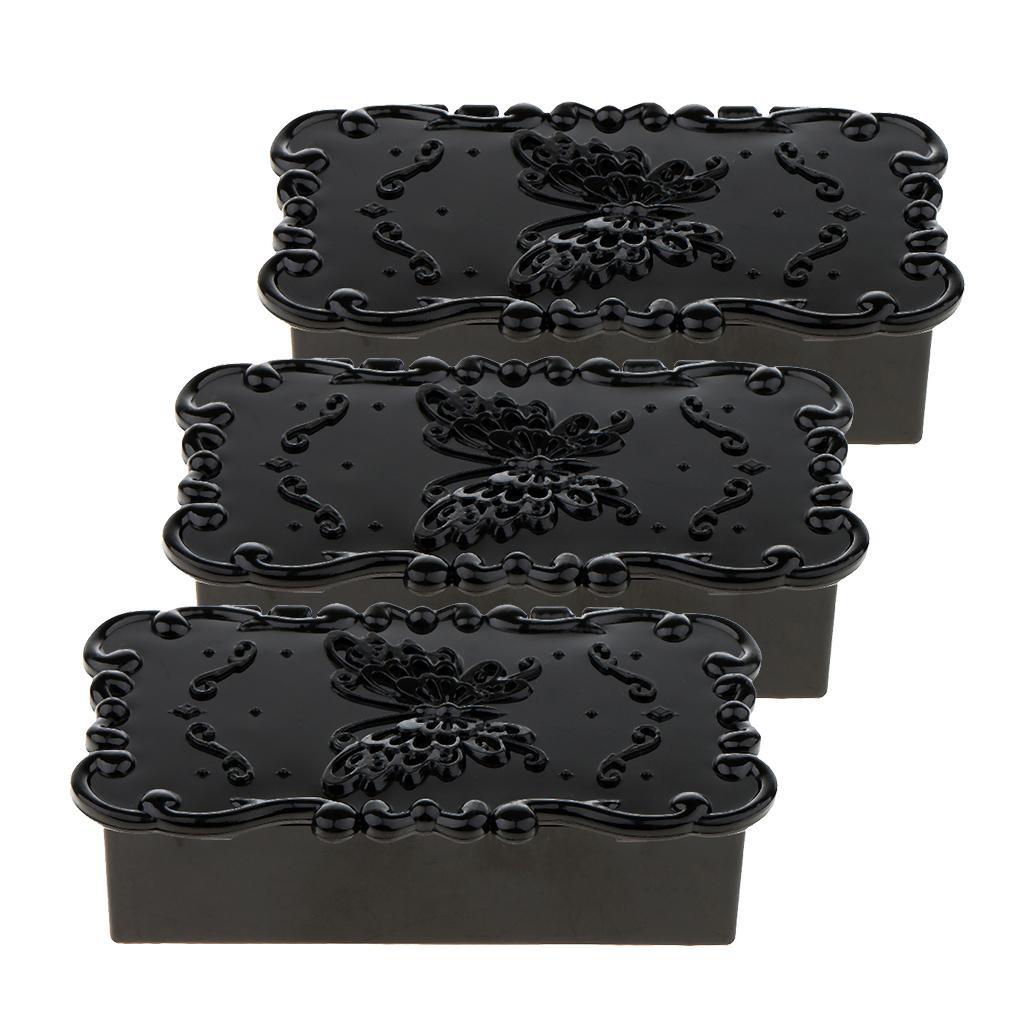 3Pcs False Eyelash Storage Case Box Makeup Cosmetic Mirror Case Organizer
