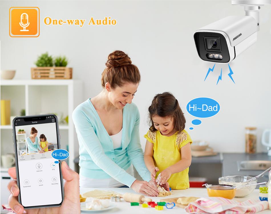 Hệ thống camera bảo mật 4K mới 8MP Audio MIC CCTV POE NVR AI Color Night Home Video Giám sát camera ngoài trời Set Build-In