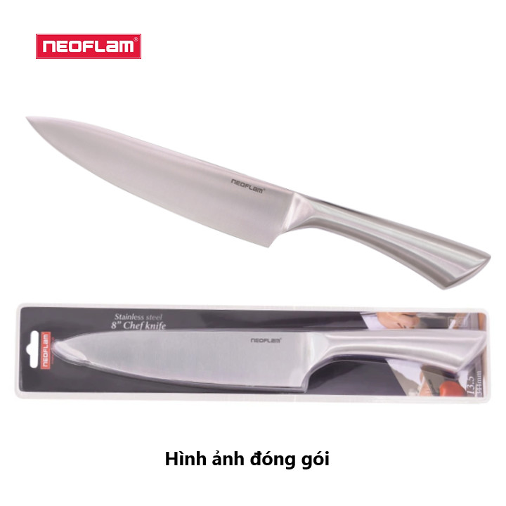 [HÀNG CHÍNH HÃNG] Bộ dao 3 cỡ vừa Neoflam, Lưỡi thép cacbon 3CR14 sắc, bền bỉ, cán dao làm bằng inox 430 không gỉ.