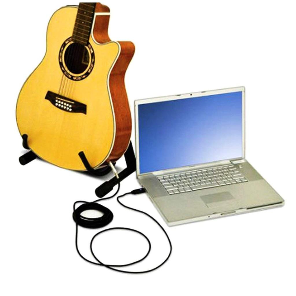 Cáp USB Guitar Kết Nối Đàn Guitar Với Máy Tính Để Thu Âm 3M