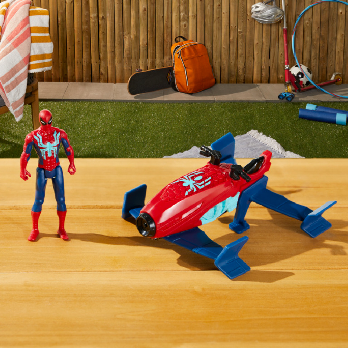 Đồ Chơi Mô Hình Người Nhện 4 Inch Cùng Phương Tiện Marvel Spiderman F8967/F8845
