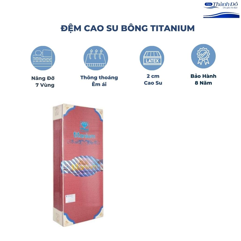 Đệm cao su bông titanium kim cương-bông ép mix 2 cm cao su thiên nhiên