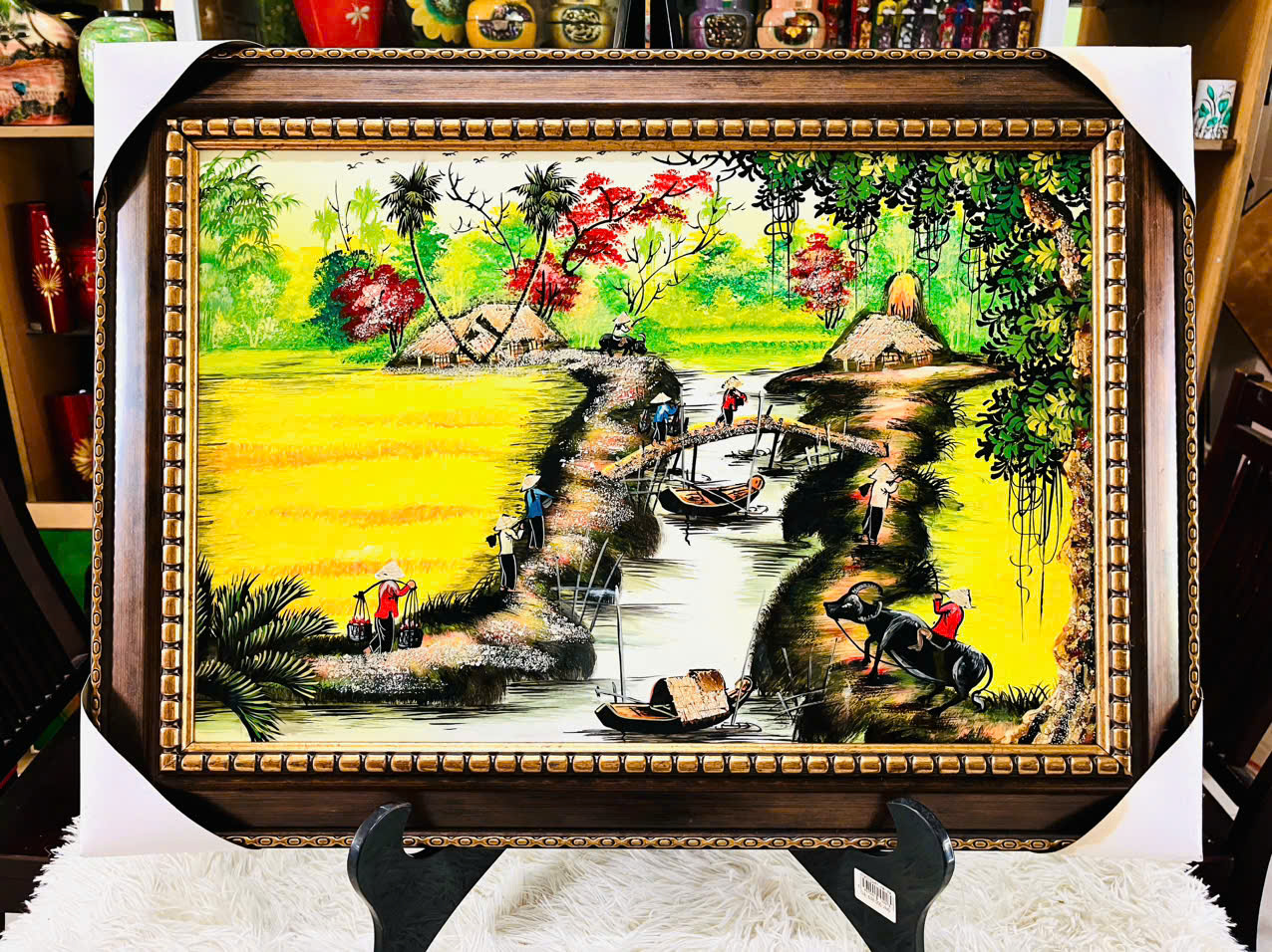 Tranh sơn mài - ĐỒNG QUÊ VIỆT NAM - Size 40x60 cm