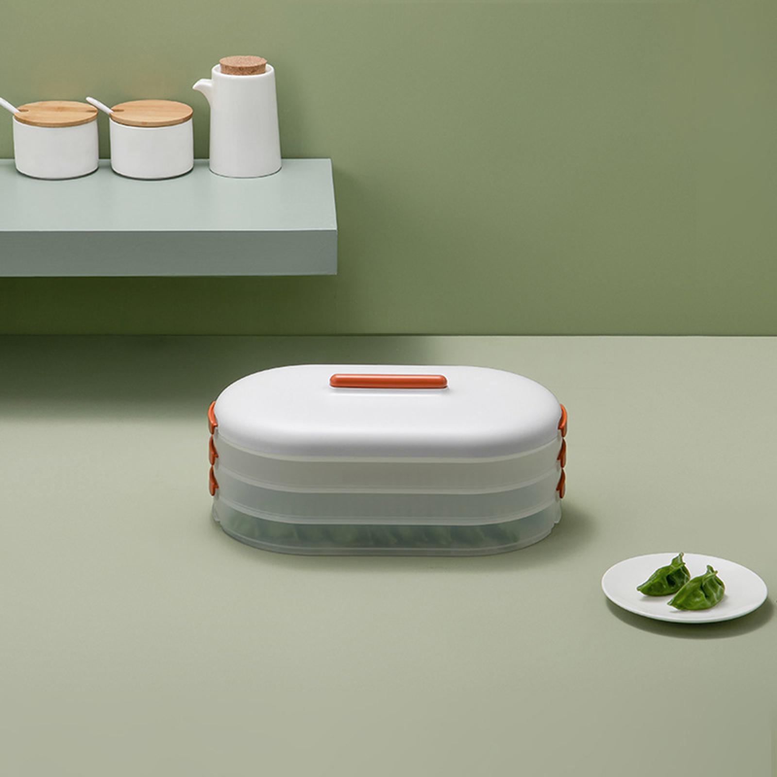 Fridge Food Storage Container Organizer Bins Dumpling Egg Keeper Holder Box