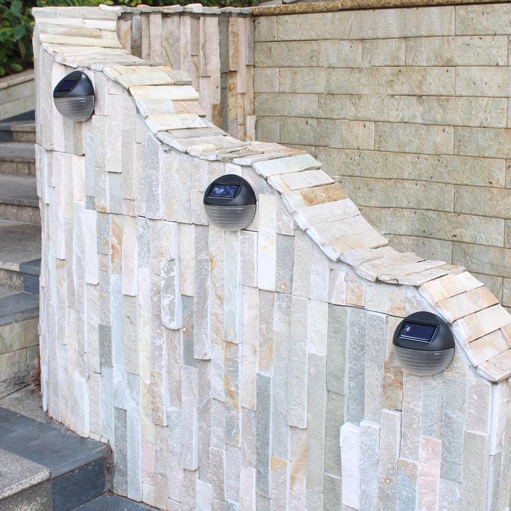 Đèn tường sử dụng năng lượng mặt trời Tích hợp 6 đèn LED, độ sáng cao Chống nước IP65 được làm bằng vật liệu chất lượng cao