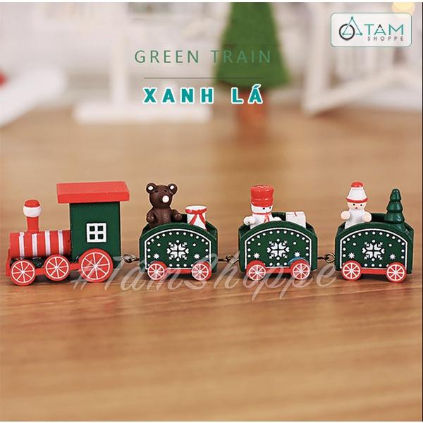 Mô hình đoàn tàu xe lửa Giáng sinh 3 toa hộc thoại D20cm