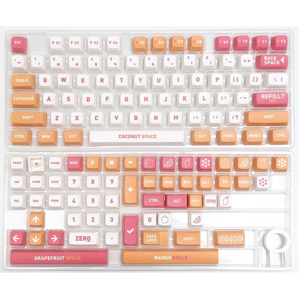 132 phím Mango Keycaps XDA Profile trái cây mùa hè Phim hoạt hình trái cây PBT DYE SUB Bàn phím cơ Keycap