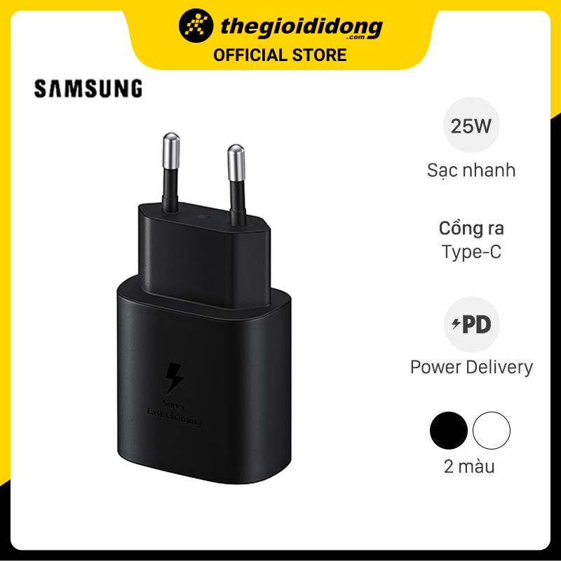 Adapter Sạc Type C PD 25W Samsung EP-TA800N - Hàng chính hãng