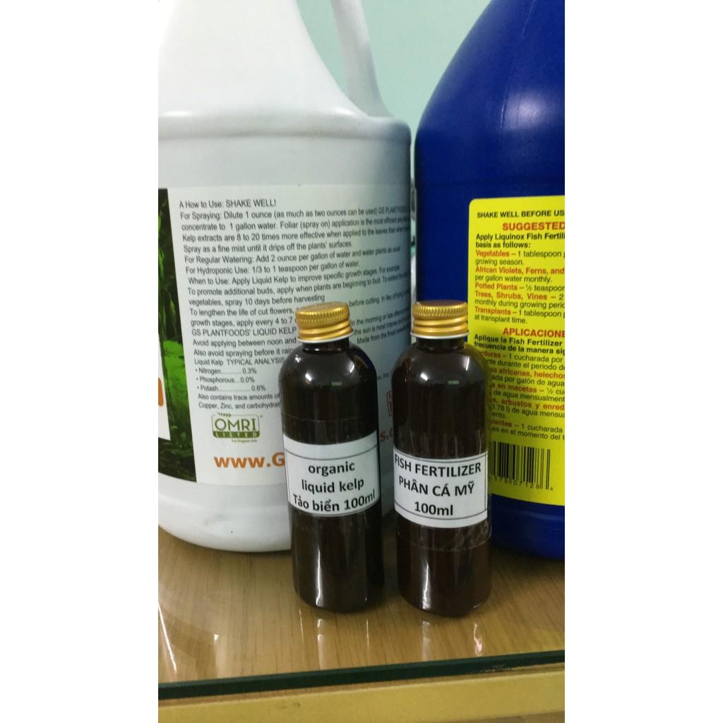 Phân hữu cơ bón lá Cá và Rong Biển mỗi lọ 100ml hàng nhập từ Mỹ