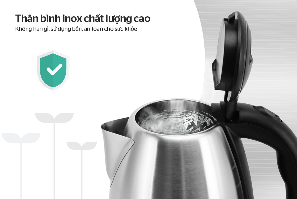 ẤM SIÊU TỐC INOX 1.8 L SUNHOUSE SHD1182 - HÀNG CHÍNH HÃNG