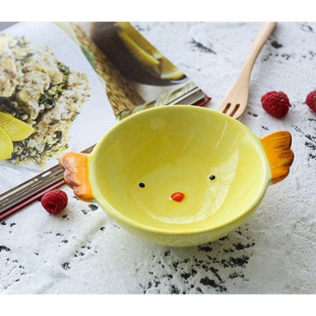 Bát sứ ăn dặm hình Gà, Vịt 220ml