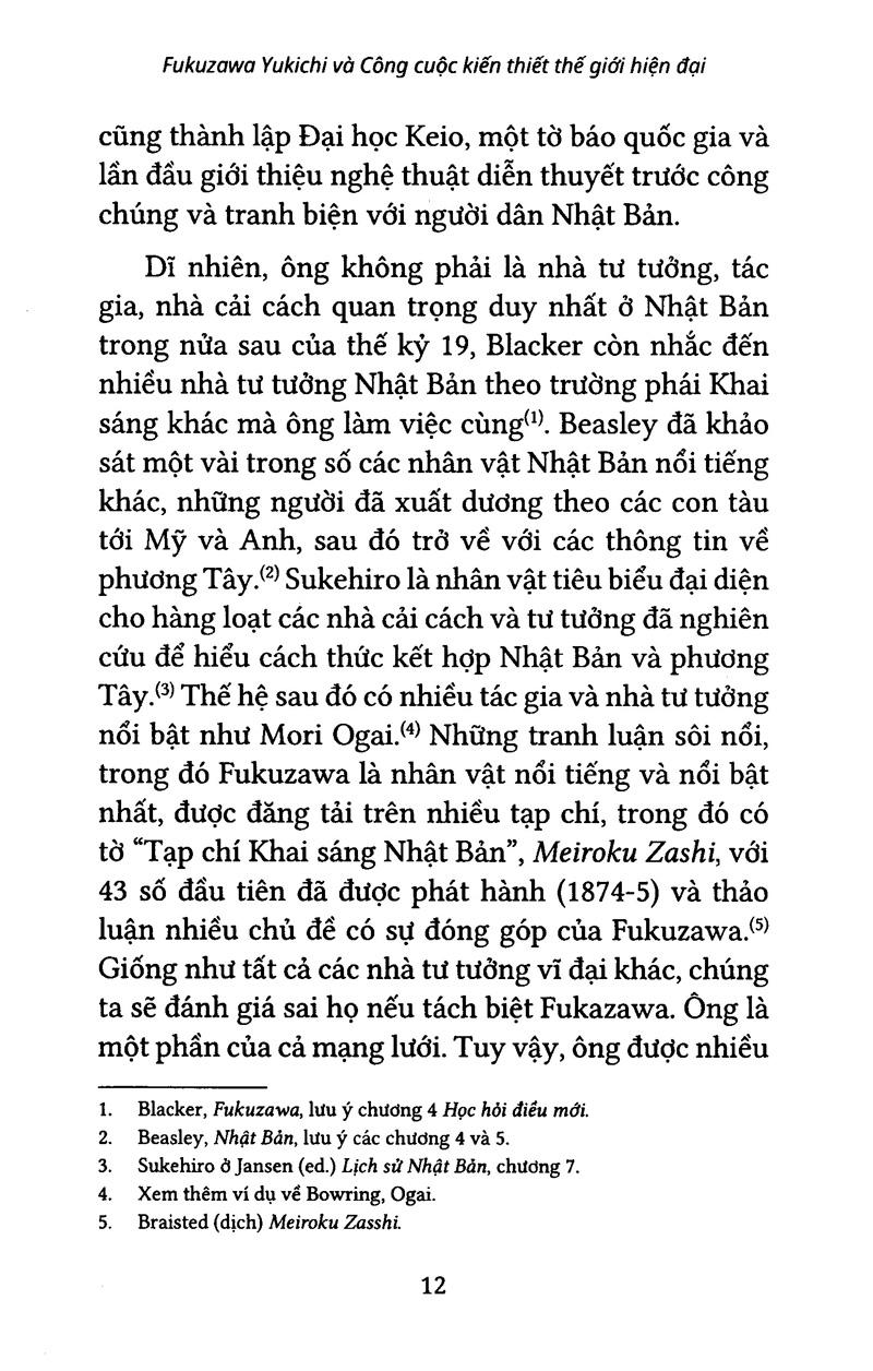 Sách Fukuzawa Yukichi Và Công Cuộc Kiến Thiết Thế Giới Hiện Đại
