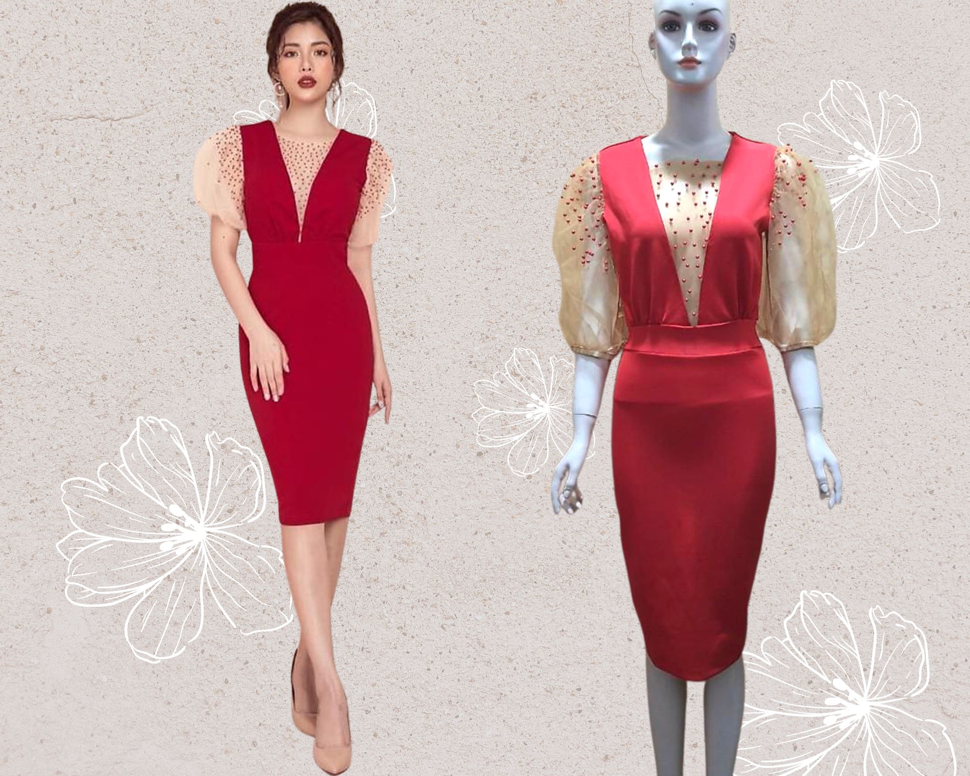 Đầm Body Tay Bồng Kết Hạt hàng chuẩn shop. Chất thun mỹ dày dặn và co giãn tốt,chất mát. Đầm mang phong cách thời trang trẻ trung,sang chảnh. Thích hợp cho chị em đi làm,đi chơi,đi tiệc nhé
