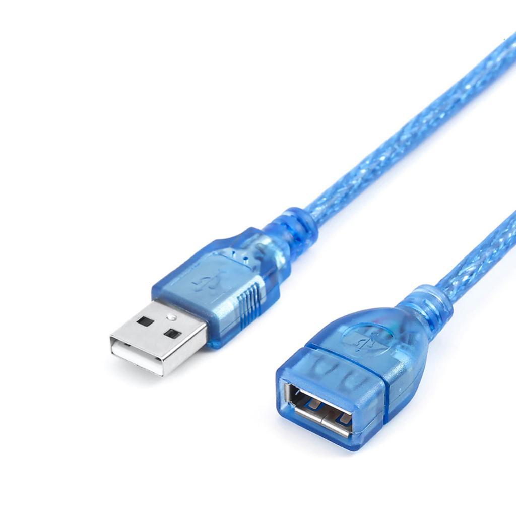 High Speed USB 2.0 Extension Cable Transparent Male To Female Cord