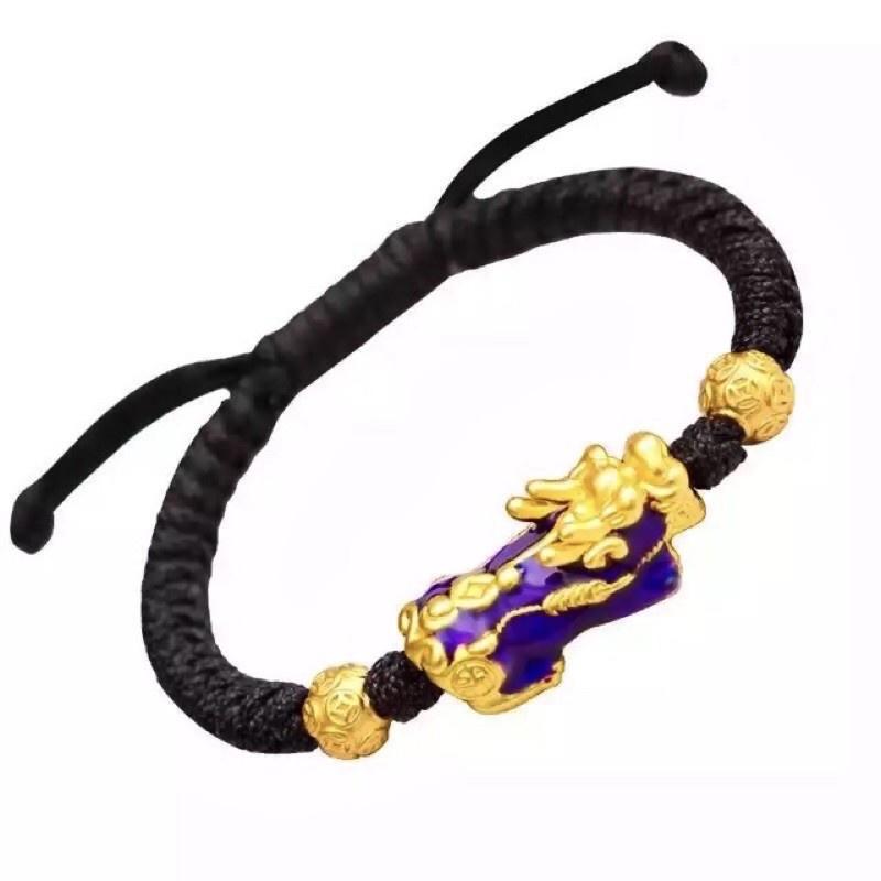 Vòng Tay Phong Thuỷ Tỳ Hưu May Mắn Chỉ Đỏ