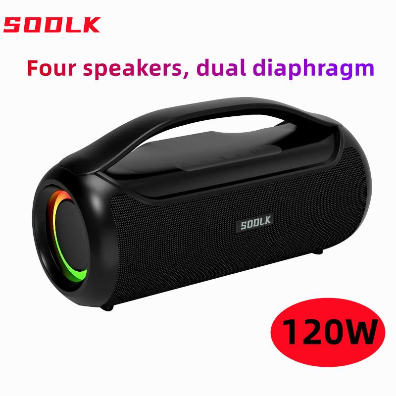 Loa Bluetooth di động SODLK công suất 120W âm lượng lớn loa siêu trầm chống nước ngoài trời âm thanh nổi vòm TWS 10400mAh caixa de som Màu sắc: TX3