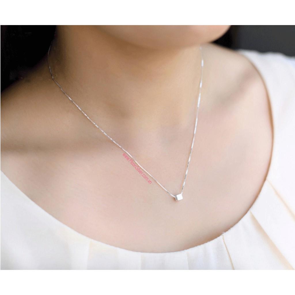Dây Chuyền Khối Vuông Đặc 1 Họa Tiết