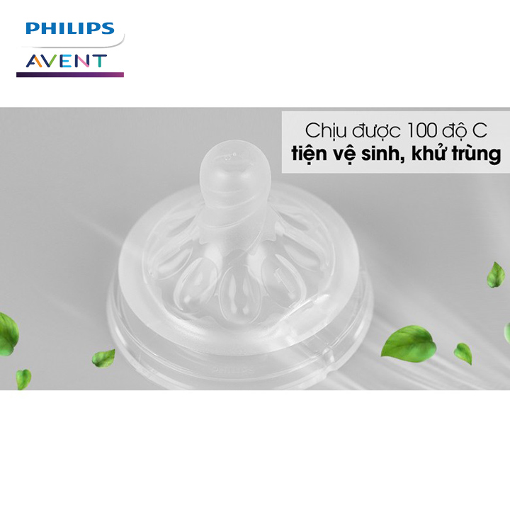 Núm ty Philips Avent ( Vỉ 2 núm ti ) mô phỏng tự nhiên Ty giả cho bé từ sơ sinh chống sặc, chống đầy hơi Tặng móc khóa xinh xắn thương hiệu Bamboo Life