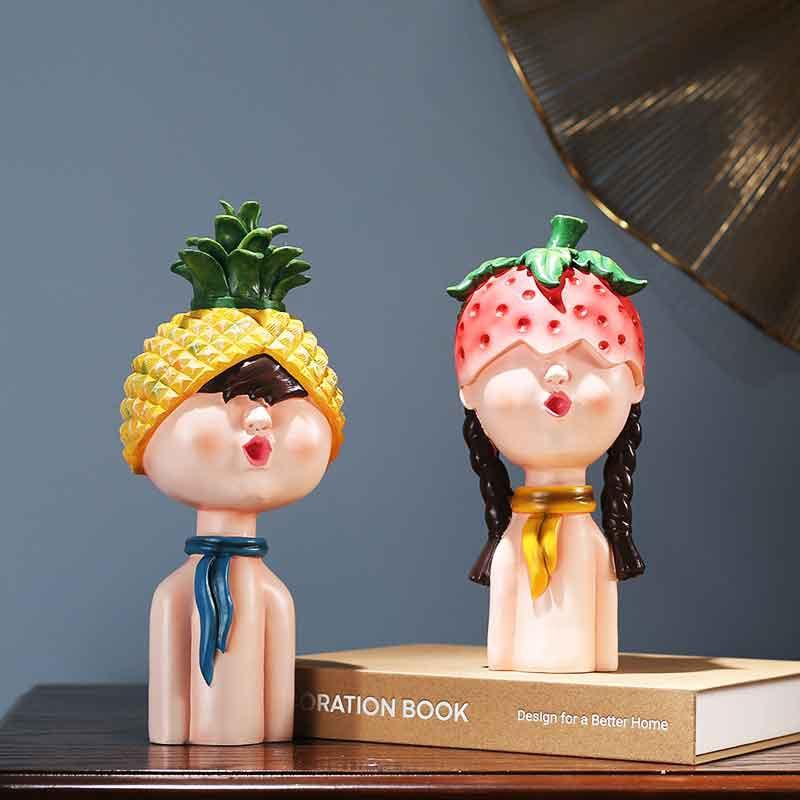 Tượng Búp Bê Trái Cây - tượng trang trí, trang trí để bàn, quà tặng decor