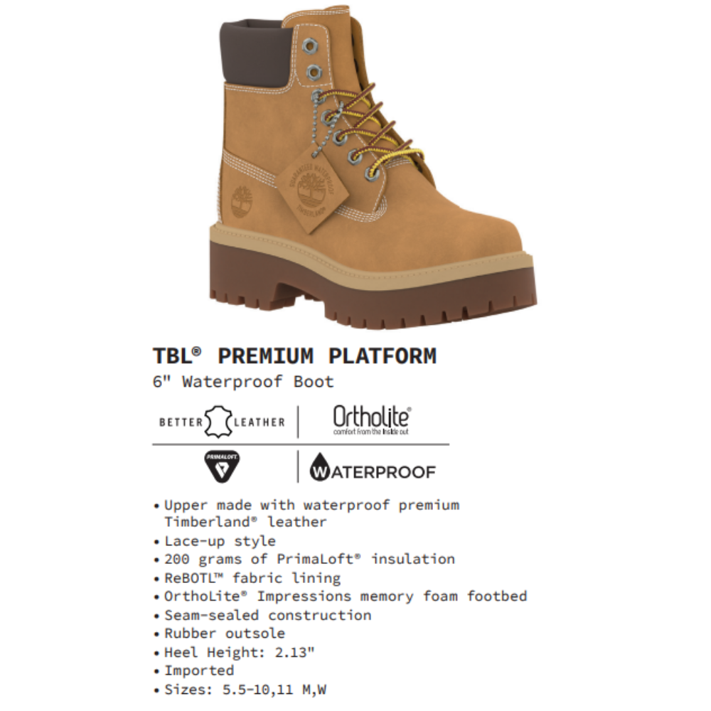 Timberland Giày Boots Nữ - Women’s Timberland Premium Waterproof Platform Boot TB0A5RJD24