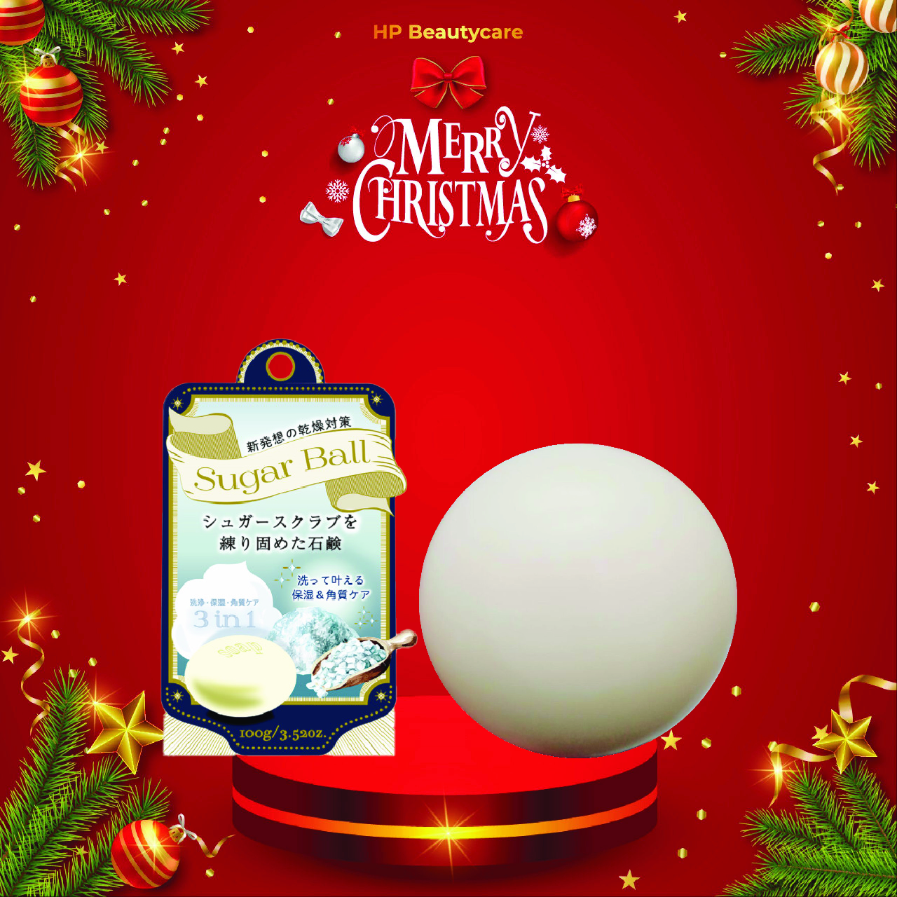 Xà Phòng Tắm Tẩy Tế Bào Chết Toàn Thân Chiết Xuất Đường Pelican Sugar Ball