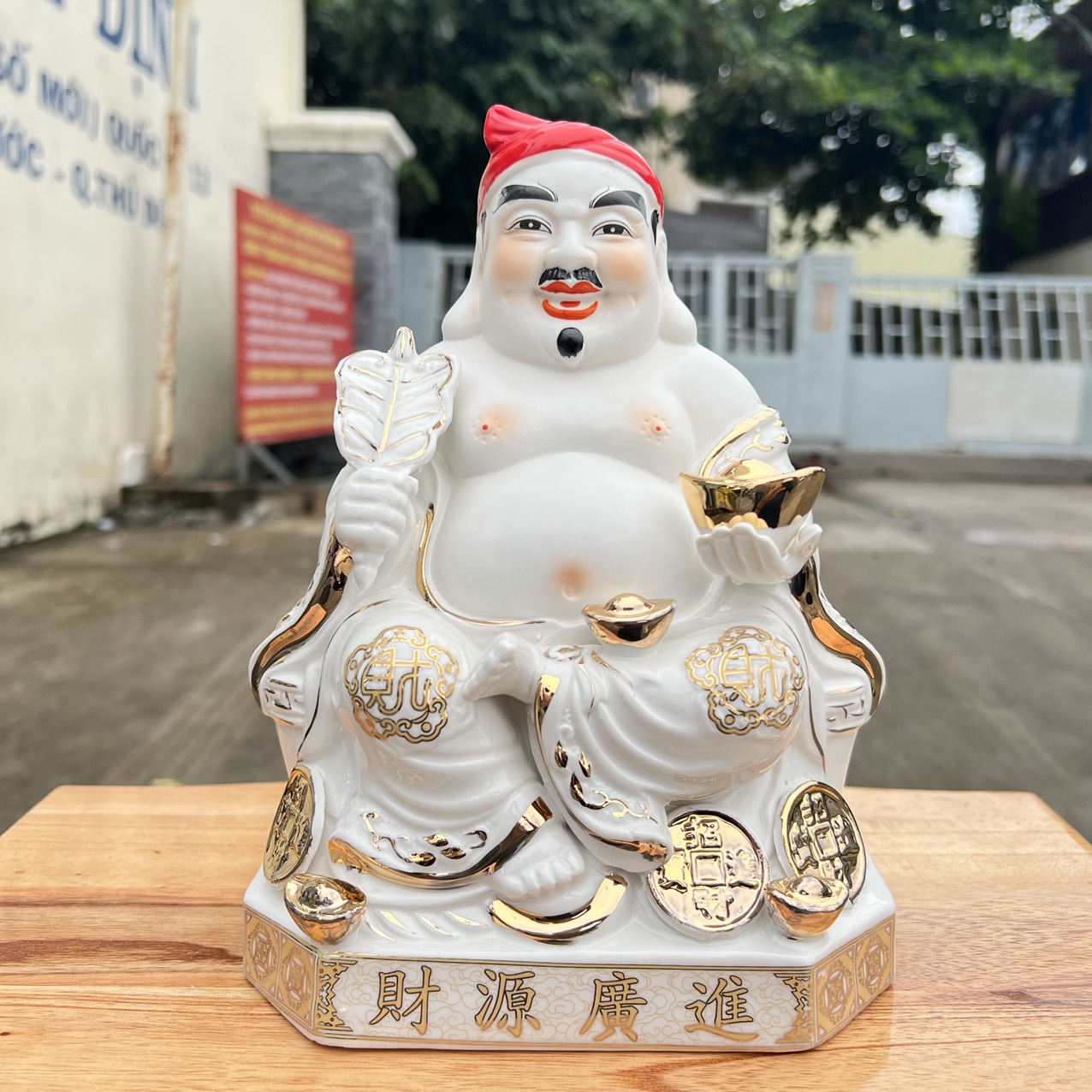 Tượng Thần tài Thổ Địa sứ cao cấp cao 22cm