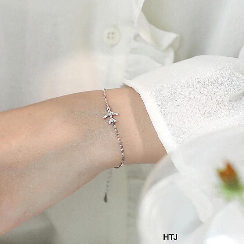 Lắc tay bạc nữ hình máy bay,vòng tay bạc đẹp