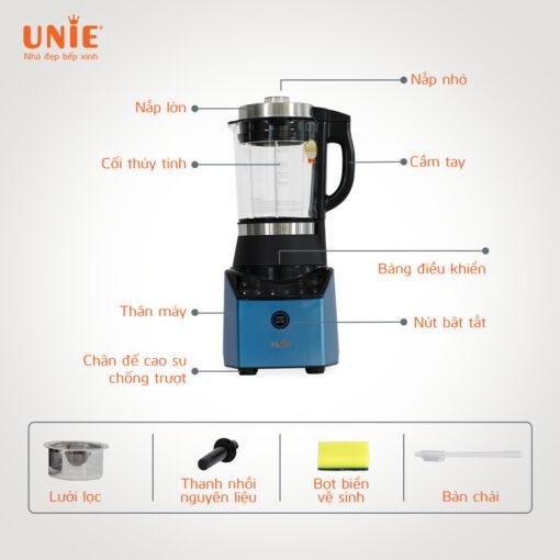 Máy làm sữa hạt xay nấu UNIE V3 công suất 1800W dung tích 1.75L  - Hàng chính hãng