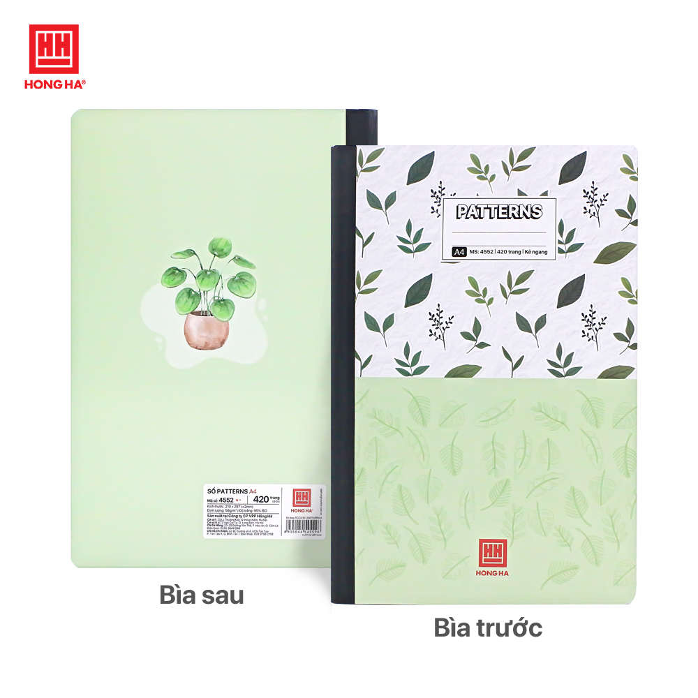 Sổ bìa bồi A4 420 trang  Hồng Hà Patterns - 4552
