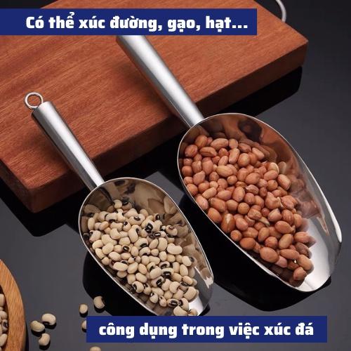 Muôi Inox xúc đá, dụng cụ múc đá,các loại hạt cà phê , bột,. muỗng đa năng chất liệu cao cấp không gỉ đa dạng kích thước