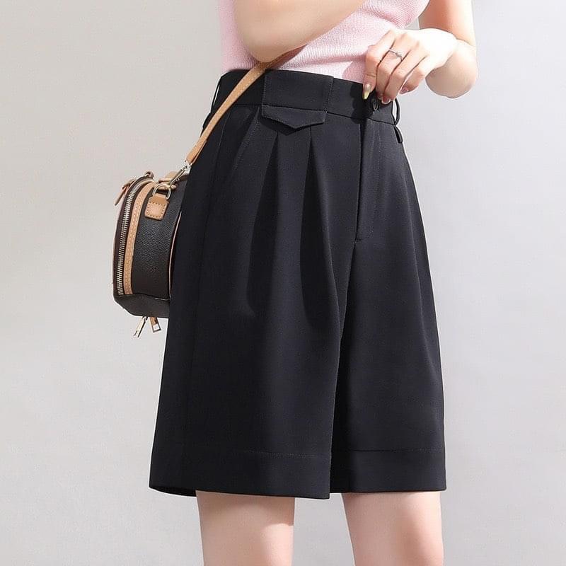 Quần short lửng ống rộng cạp cap chất RUBY cao cấp