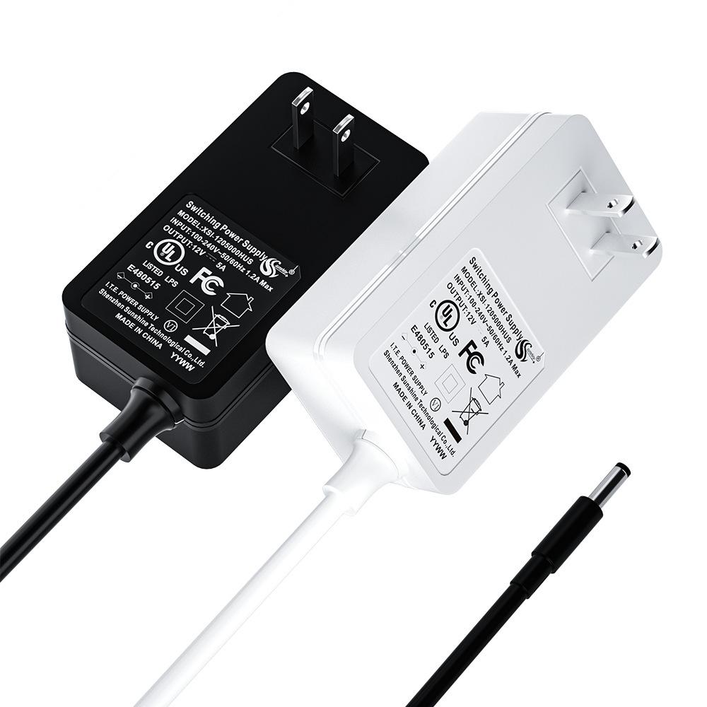 Bộ đổi nguồn 12v5a được sản xuất thuận lợi nhất Bộ đổi nguồn công suất cao 60 watt được chứng nhận toàn cầu đa tiêu chuẩn của Trung Quốc, Hoa Kỳ và Châu Âu