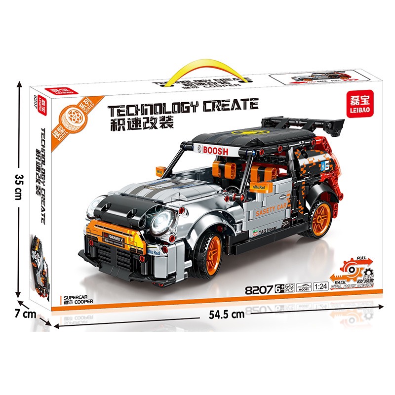 Đồ chơi lego mini, lego lắp ráp xe thể thao cao cấp phát triển tư duy cho bé 8207 642 chi tiết, nhựa abs loại 1 - Quà tặng phát triển kỹ năng cho bé