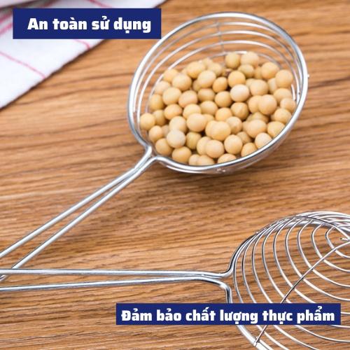 Vợt vớt/múc trân châu, topping nha đam thạch vợt múc lẩu,đồ chiên chuôi đỏ inox cao cấp tiện lợi nhỏ gọn an toàn sử dụng