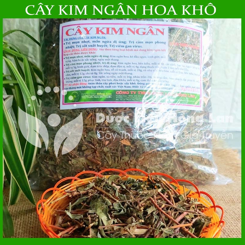 Dây Kim Ngân Hoa khô sạch đóng gói 500g