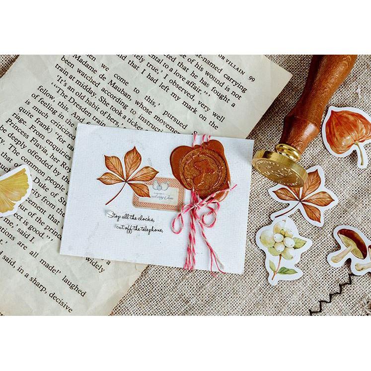 Bộ 46 Sticker Mùa Thu Vàng dán trang trí E46