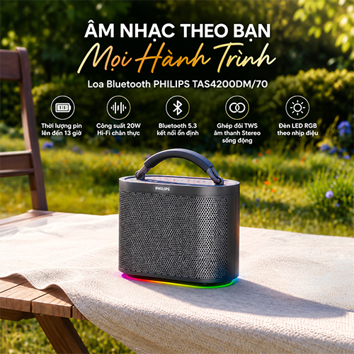 Loa Bluetooth Philips TAS4200DM/70 - Hàng chính hãng
